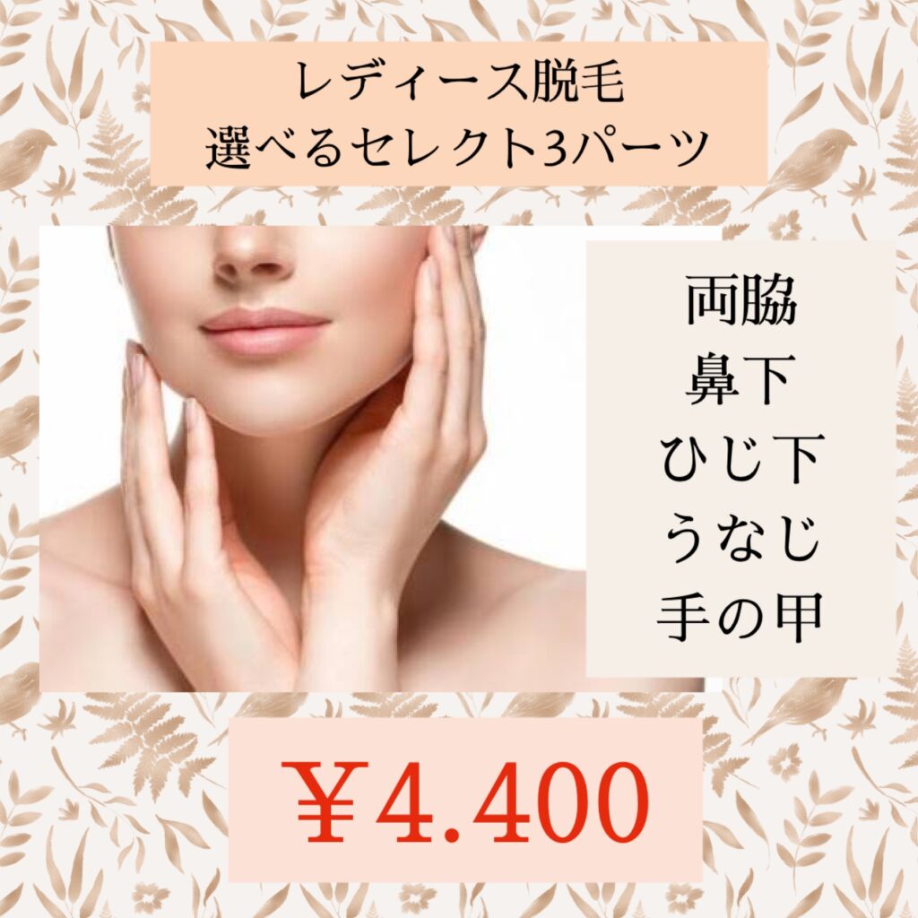 お得なセレクト３パーツ|岩倉市美容室【フェアリーズルーム】fairy’sroom